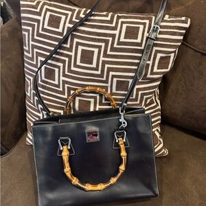 Dooney & Bourke Black Bag with Bamboo Handles
